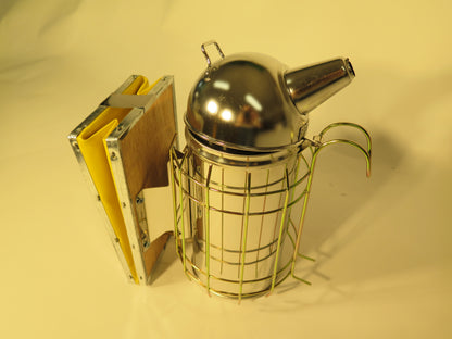 Røgpuster 10 cm diameter gul bælg med beskyttelses gitter