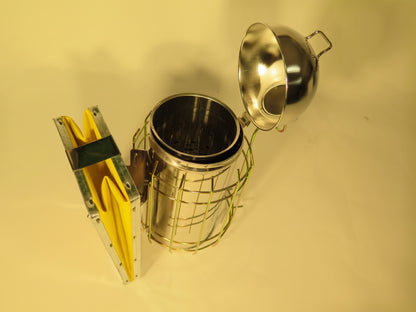 Røgpuster 10 cm diameter gul bælg med beskyttelses gitter