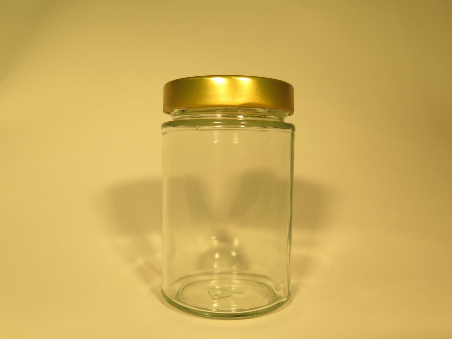 Dybt rundt glas 415 ml med 82 guld