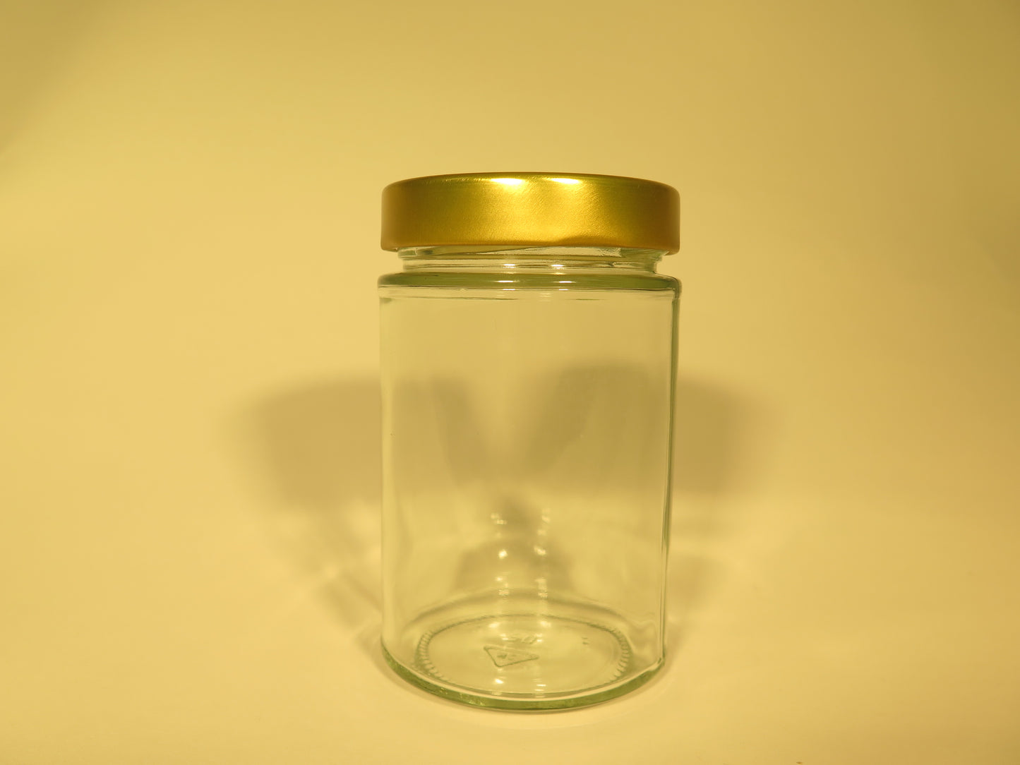 Dybt rundt glas 335 ml med 66 guld